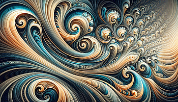Spiral Elegance: Abstract Art, Abstract, swirling pattern, Digital Art, colorful waves HD wallpaper
