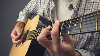 Punk rock riff, Acoustic guitar, Musical passion, Energetic performance HD wallpaper