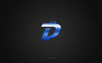 DigiByte logo, blue shiny logo, DigiByte metal emblem, gray carbon fiber texture, DigiByte, brands, creative art, DigiByte emblem HD wallpaper