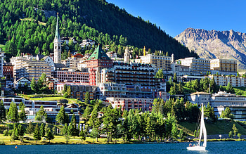 St Moritz, , swiss cities, cityscapes, mountains, Switzerland, skyline cityscapes, Europe HD wallpaper