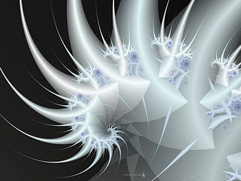 White Ice, white, fractal, swirls HD wallpaper