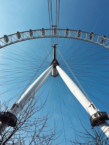London Eye, Modern transport, Symbol of London, Cityscape HD phone wallpaper