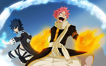 Fire Fairy Tail Natsu, Serif section HD wallpaper