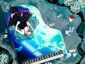 Hatsune Miku, beautiful girls, indigo, piano, hatsune, cute girls, short hair, loli, sexy, hot girls, white, sexy dress, ecchi, hot, singer, sexy girls, kawaii, purple, anime, pretty, green, seductive girl, violet, lingerie, kiss, bra, shy girl, blue, black, cute, vocaloid, long hair, miku hatsune, miku, music, brown, chibi, swimwear, pretty girls, nightwear, seductive, breasts, bikini, beautiful, anime girls, orange, yuri, moe, gray, red, yellow, girls, tagme, blush, shy, panty HD wallpaper