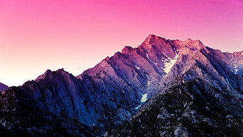 Pink mountain heaven, bliss, backgrounds, Nature's colorful marvel HD wallpaper