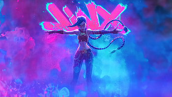 Jinx Affliction, jinx-league-of-legends, league-of-legends, games, artist, artwork, digital-art, video-games HD wallpaper