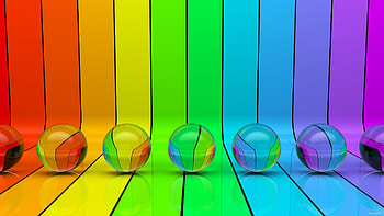 3D, Lines, Glass, Balls HD wallpaper