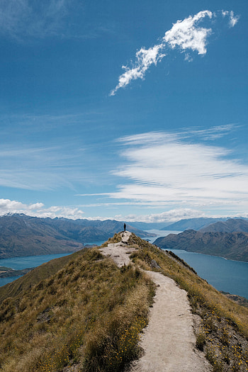 Nature, Mountains, Lake, Silhouette, Break, Precipice, Dahl, Distance HD phone wallpaper