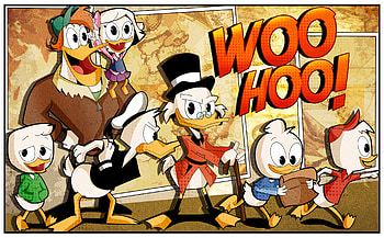Launchpad McQuack, Dewey duck, Huey duck, Scrooge mcduck HD wallpaper