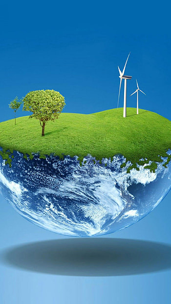Go Green, Vector art, Green Earth, Original HD phone wallpaper