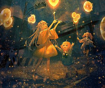 Starlit Bonds — Anime Friends, Anime, friends HD wallpaper