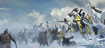 Battle of Peipus Lake, fantasy, knight HD wallpaper