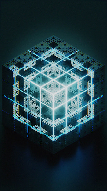 Structure, 3D, Form, Glow, Cube HD phone wallpaper