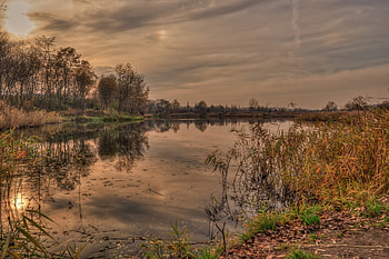 Landscape, Nature, Sunset, Autumn, Lake HD wallpaper