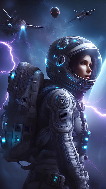 Astronaut in space, AI Art, space, Sci Fi, astronaut HD phone wallpaper