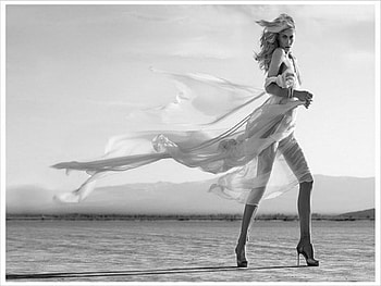 breeze, white, dress, beauty HD wallpaper