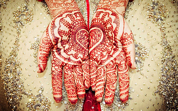Mehndi Indian Wedding, art, tattoo, hand, valentine, painting, body, red, heart HD wallpaper