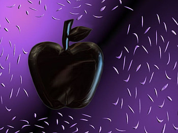 Black apple, apple, black HD wallpaper