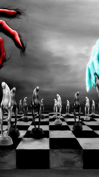 Chess God Vs Devil HD phone wallpaper