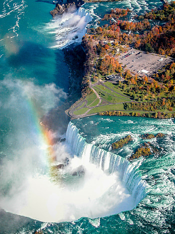 Niagara Falls, Helicopter view, Woaude, Aerial perspective HD phone wallpaper