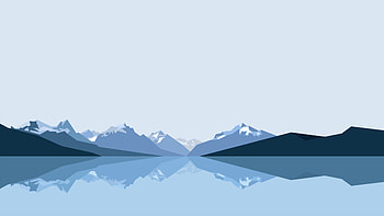 Minimalist Blue Mountains , minimalism, mountains, artist, artwork, digital-art HD wallpaper