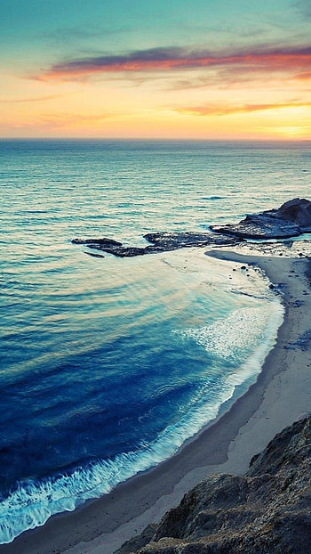 Sea's beauty, , Colorful , Serene sunset HD phone wallpaper
