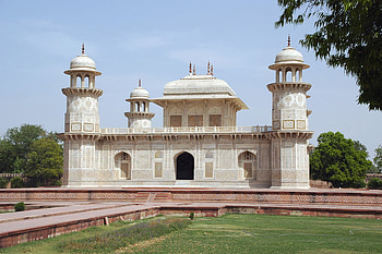 Itimad ud Daulah , agra, gardens, asia, graphy, india, trees, monuments, sky HD wallpaper