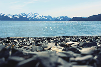 Nature, Stones, Mountains, Lake HD wallpaper