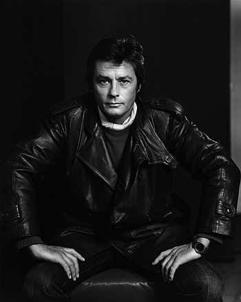 Alain Delon, Intense portrait, Yousuf Karsh, Captivating gaze HD phone wallpaper