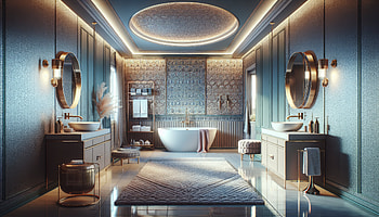 Luxurious Modern Bathroom Interior, bathroom, modern design, luxury, interior, home decor HD wallpaper