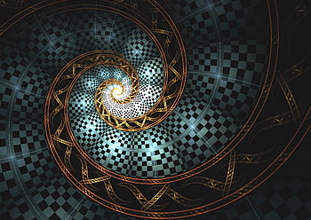 Abstract, Fractal, Glow, Spiral, Swirling, Involute HD wallpaper