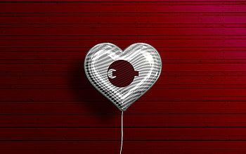 I Love Nara, , realistic balloons, red wooden background, Day of Nara, japaenese prefectures, flag of Nara, Japan, balloon with flag, Prefectures of Japan, Nara flag, Nara HD wallpaper
