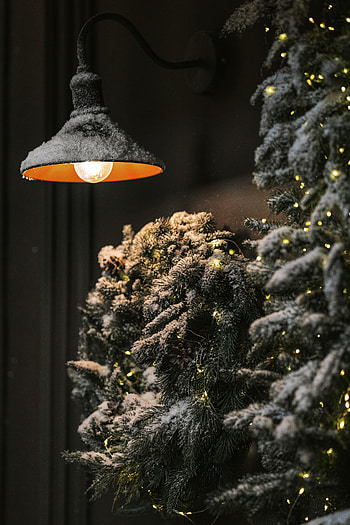 Winter, Snow, Miscellanea, Miscellaneous, Lamp, Christmas Tree, Garland HD phone wallpaper