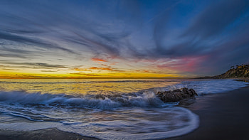 Monarch Beach,Dana Point,California, coast, sky, nature, sunset, ocean, beach HD wallpaper