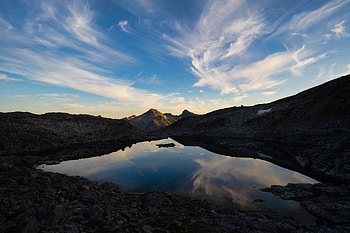 Clouds Sky Water Mountains, mountains, clouds, sky, nature HD wallpaper