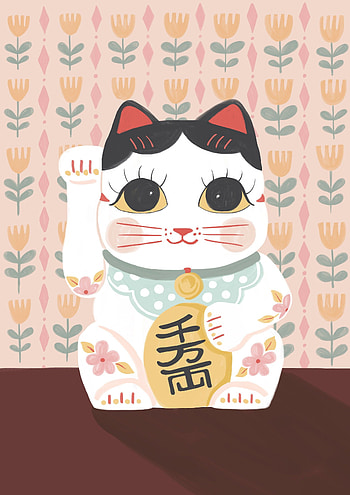 Artwork, Japanese Lucky Cat HD phone wallpaper