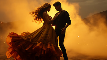 Romantic Sunset Dance - Couple, Romantic, couple, dancing, dance HD wallpaper