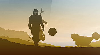 Star Wars The Mandalorian minimalist, PC , Artistic , Iconic franchise HD wallpaper