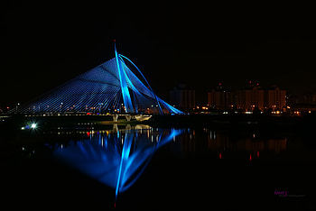 Bridges, Malaysia, , Seri Wawasan Bridge, Bridge, City, Night, Putrajaya HD wallpaper