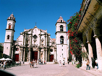 Havana Plazza de la Catedral, building, sky, church, town HD wallpaper