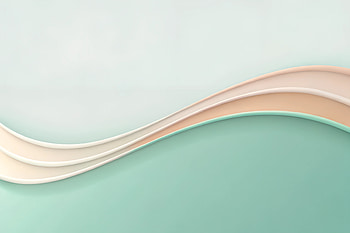 Mint green left, peach right, split by a curvy wave with a white center, Abstract, abstract curves, gradient, smooth texture, 3D HD wallpaper