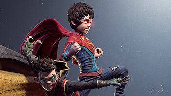 Kid Superman And Robin Digital Art, superman, robin, artwork, artist, digital-art, artstation HD wallpaper