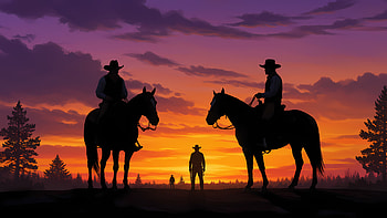 Cowboy Minimal , cowboy, minimalism, minimalist, ai, artist, artwork, digital-art HD wallpaper