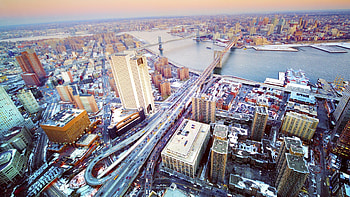 river between the big city, river, between, big, city HD wallpaper