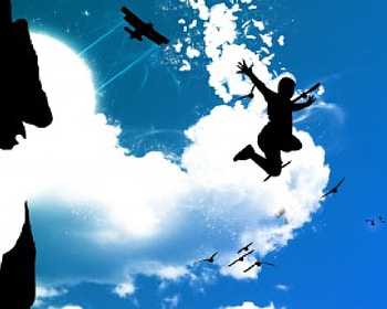 Sky Dive, blue, sky, dive, fantasy HD wallpaper