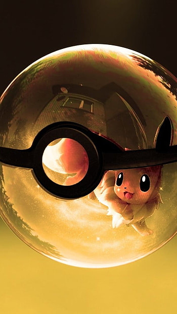 Golden ball, poke ball, anime HD phone wallpaper