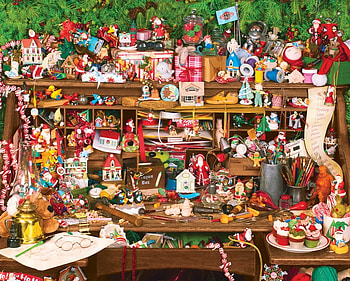 Santa's Office, shelves, craciun, art, christmas, stuff, santa HD wallpaper