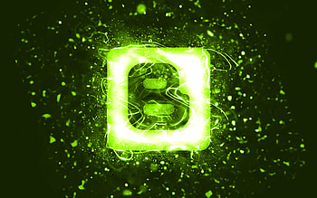 Blogger lime logo, , lime neon lights, creative, lime abstract background, Blogger logo, social network, Blogger HD wallpaper