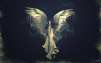 Fantasy, angel, white wings, flight, art HD wallpaper