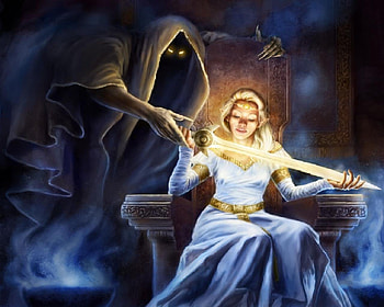 All Power Corrupts, evil, wizard, magic sword, queen HD wallpaper
